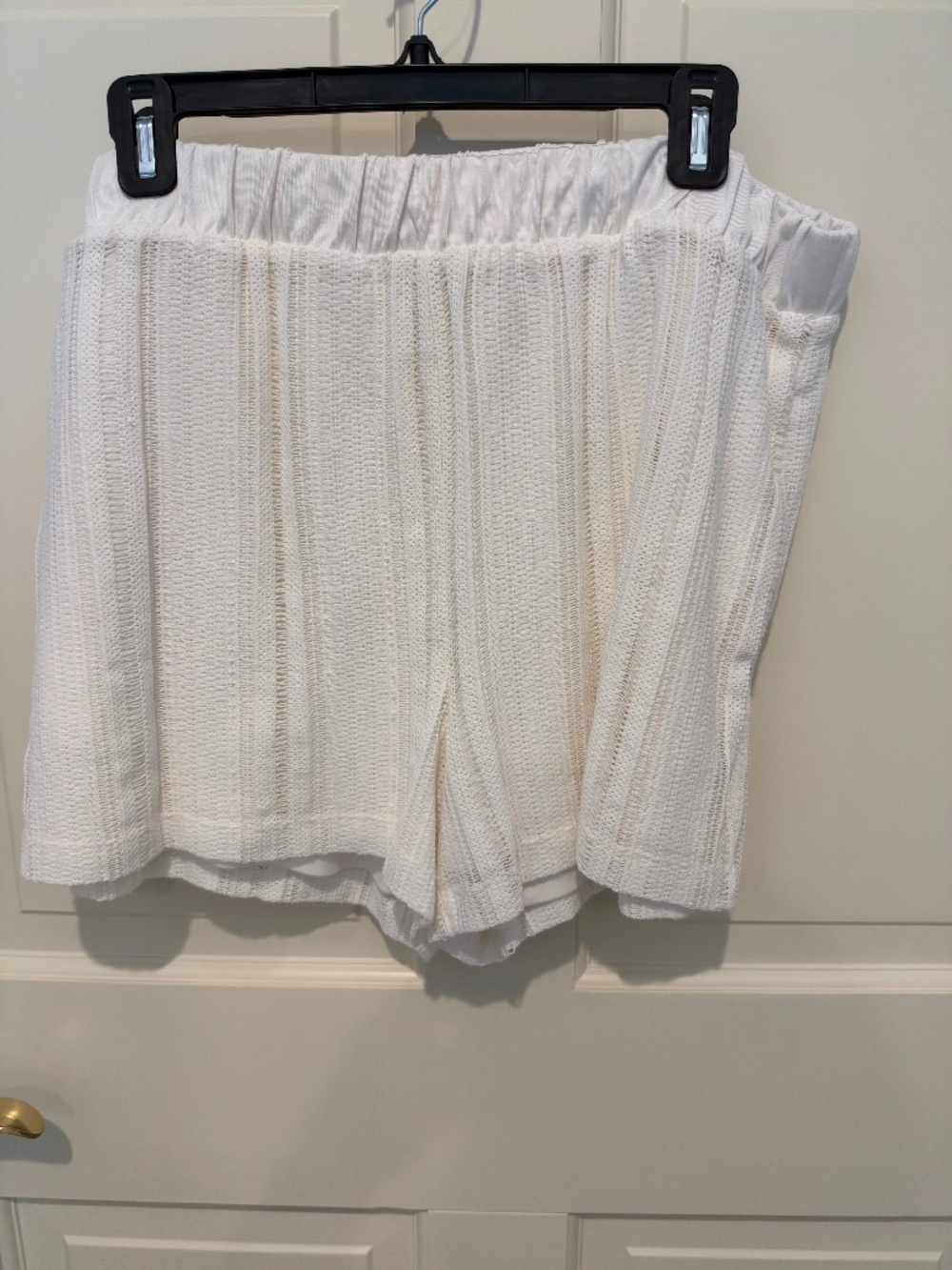 AllSaints White Textured Shorts | Size L